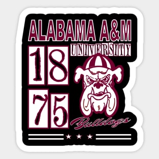 Alabama 1875 A&M University Vintage Style Sticker